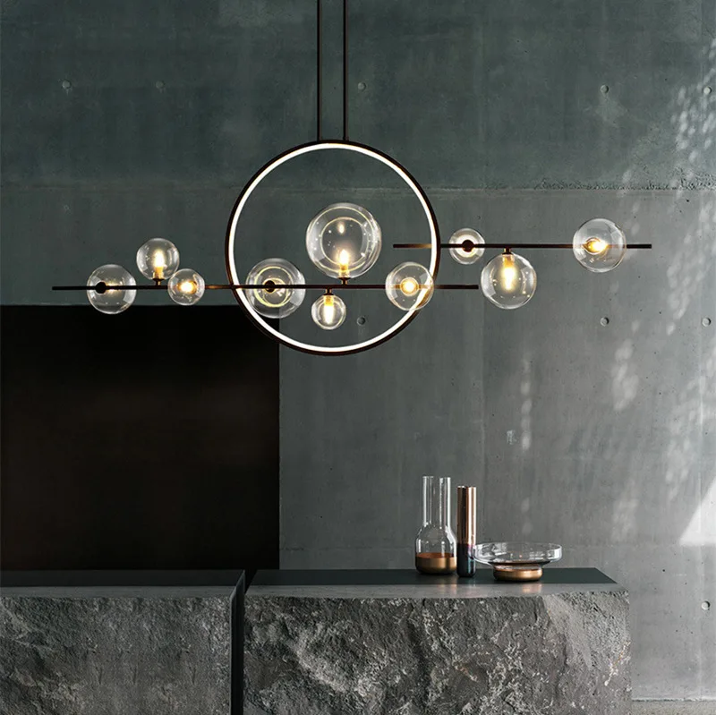 Modern Glass bubble Chandelier Nordic Dining room Lamp Black White Restaurant light Kitchen Home Hanging Pendant light
Modern Glass bubble Chandelier Nordic Dining room Lamp Black White Restaurant light Kitchen Home Hanging Pendant light