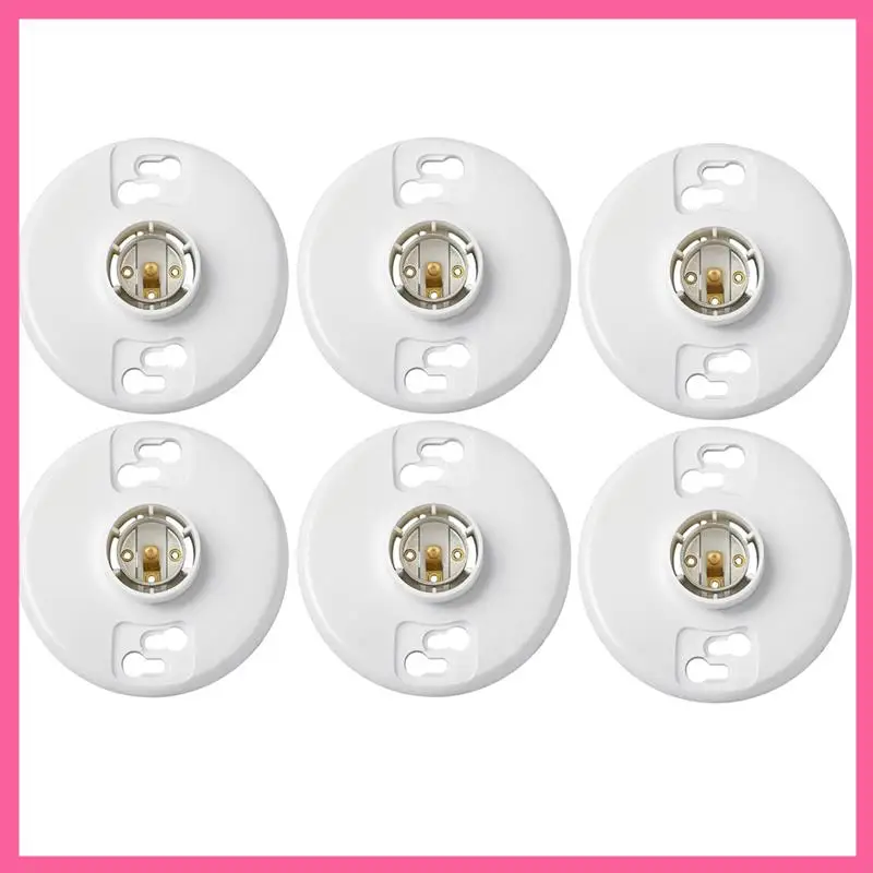 ABNM 6Pcs Medium Base E26 Lampholder Keyless Top Lamp Holder Ceiling Light Sockets White Phenolic Bulb Socket CFL Lampholder
ABNM 6Pcs Medium Base E26 Lampholder Keyless Top Lamp Holder Ceiling Light Sockets White Phenolic Bulb Socket CFL Lampholder