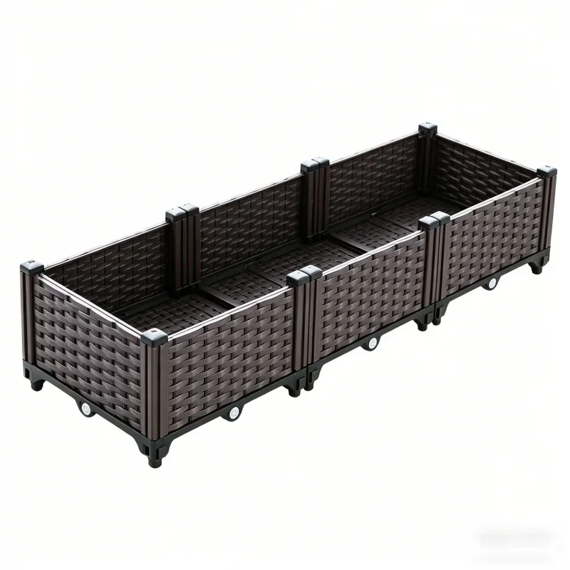 Large Single Layer 3-Compartment Planter Box 120x40x22cm Raised Garden Bed for Vegetables Flowers Herbs - Outdoor Balcony Patio
Large Single Layer 3-Compartment Planter Box 120x40x22cm Raised Garden Bed for Vegetables Flowers Herbs - Outdoor Balcony Patio