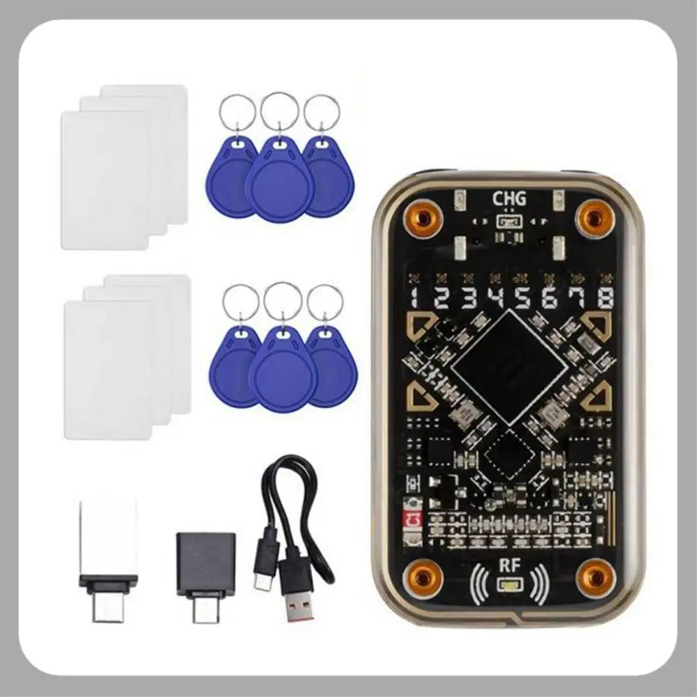A46U Chameleon Ultra RFID Считыватель смарт-чипов + 6XCUID-брелок/UID-карта Бесконтактный эмулятор смарт-карт 125K 13,56M декодирование
A46U Chameleon Ultra RFID Считыватель смарт-чипов + 6XCUID-брелок/UID-карта Бесконтактный эмулятор смарт-карт 125K 13,56M декодирование