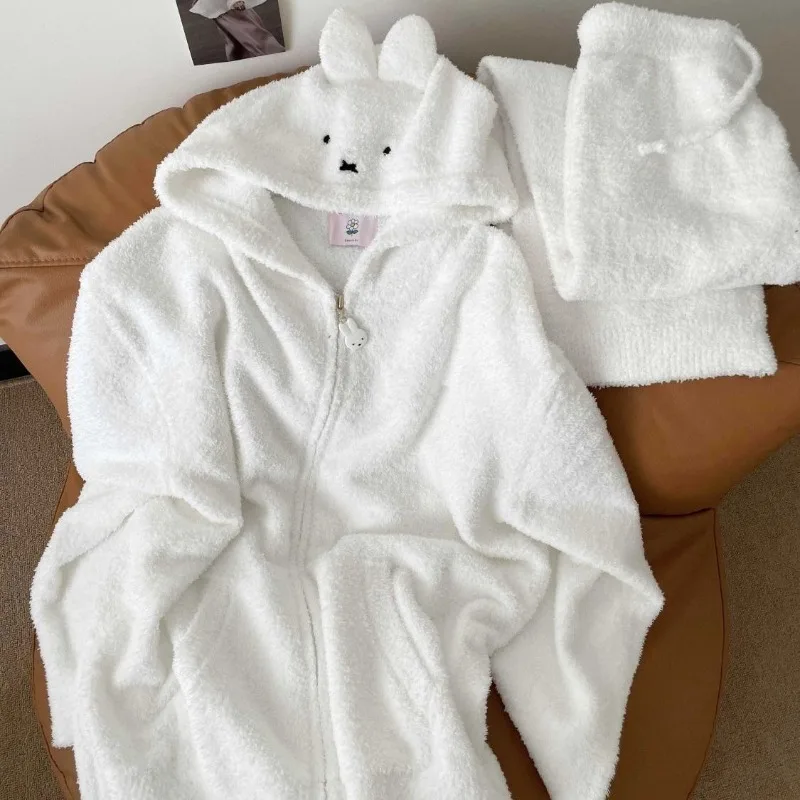 Kawaii Pajamas for Women Thick Flannel Cartoon Cute Mif Rabbit Warm Outdoor Home Sleepwear Set Girls Gift Toys Autumn Winter
Kawaii Pajamas for Women Thick Flannel Cartoon Cute Mif Rabbit Warm Outdoor Home Sleepwear Set Girls Gift Toys Autumn Winter
