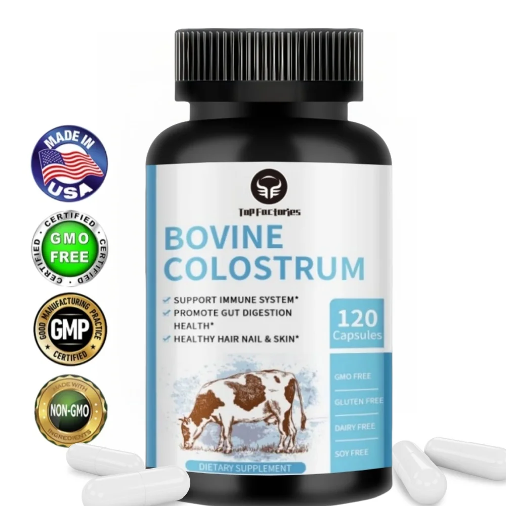 1000MG Probiotic Bovine Colostrum Capsules Support Intestinal and Digestive Health Hair, Nails, Skin and Muscle Health
1000MG Probiotic Bovine Colostrum Capsules Support Intestinal and Digestive Health Hair, Nails, Skin and Muscle Health