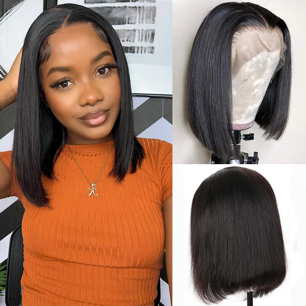 Short Bob Wig Human Hair For Women 13x4 Bob Lace Front Wigs Straight 200% Density Bob Wig Pre Plucked Hairline With Baby Hair
Short Bob Wig Human Hair For Women 13x4 Bob Lace Front Wigs Straight 200% Density Bob Wig Pre Plucked Hairline With Baby Hair