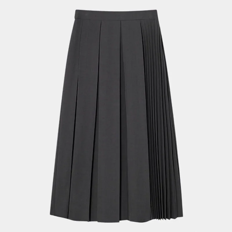 Autumn Women's Grey Skirt Fashion Retro High Quality Commuter High Waisted Mid-length A-line Irregular Splicing Pleated Skirt
Autumn Women's Grey Skirt Fashion Retro High Quality Commuter High Waisted Mid-length A-line Irregular Splicing Pleated Skirt