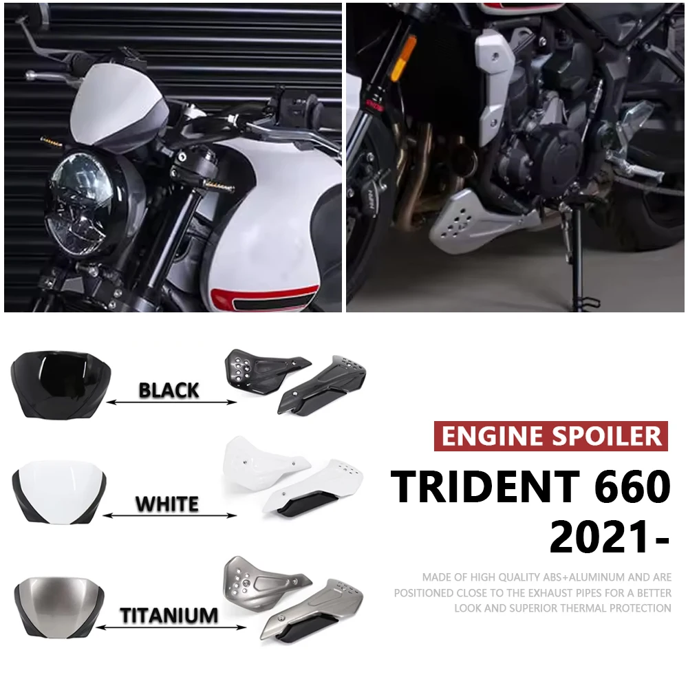 MotorcycleParts For Trident 660 Trident660 2021 2022 2023 Windscreen Deflector Side Engine Belly Protection Plates Lower Fairing
MotorcycleParts For Trident 660 Trident660 2021 2022 2023 Windscreen Deflector Side Engine Belly Protection Plates Lower Fairing
