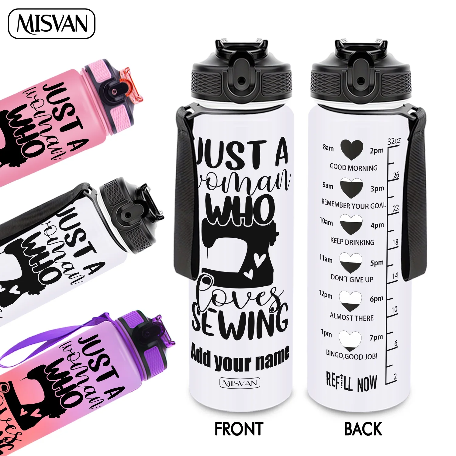 1PC,Customization Name 32oz Water Bottle,Just Woman Who Loves Sewing Custom Name,Encourage Daily Hydration,for Gym Cycling
1PC,Customization Name 32oz Water Bottle,Just Woman Who Loves Sewing Custom Name,Encourage Daily Hydration,for Gym Cycling