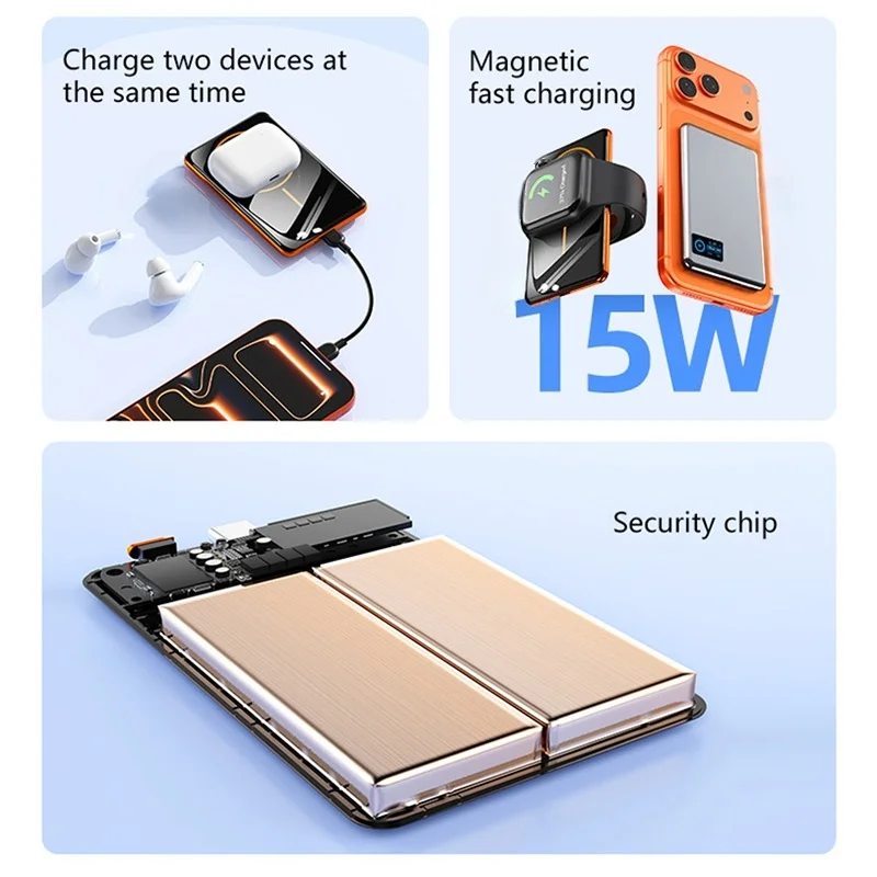 Портативный беспроводной магнитный внешний аккумулятор OnePlus 500000 мАч PD15W для часов, наушников, iPhone, Huawei
Портативный беспроводной магнитный внешний аккумулятор OnePlus 500000 мАч PD15W для часов, наушников, iPhone, Huawei