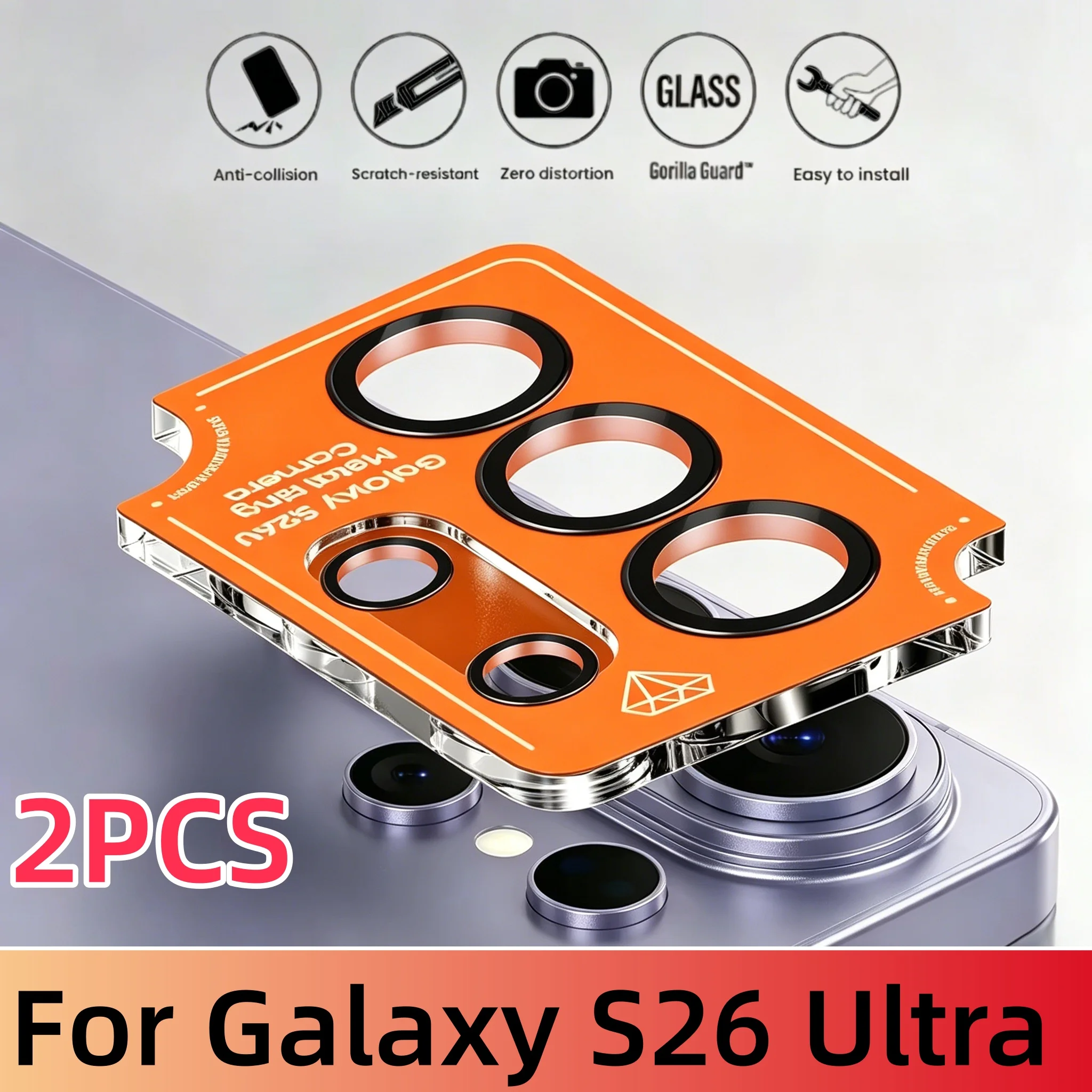 2PCS For Samsung Galaxy S26Ultra Plus Rear Camera Lens Protector Film Hawk-Eye AR Anti-Reflective with Galaxy S26 Ultra
2PCS For Samsung Galaxy S26Ultra Plus Rear Camera Lens Protector Film Hawk-Eye AR Anti-Reflective with Galaxy S26 Ultra