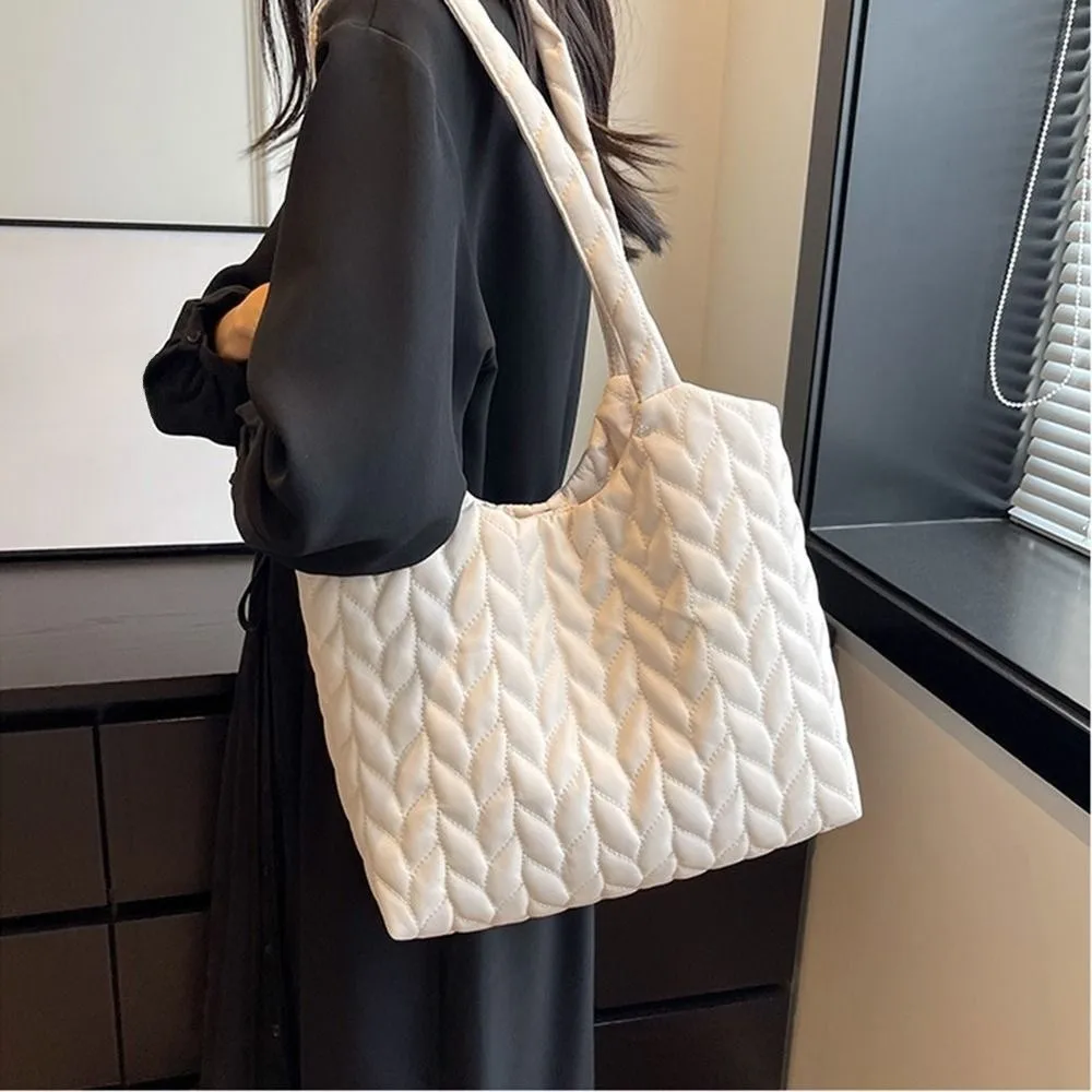 Сплошная цветная стеганая сумка на плечо с вышивкой, большая вместительная дорожная сумка-шоппер, магнитная пряжка, удобная ручка