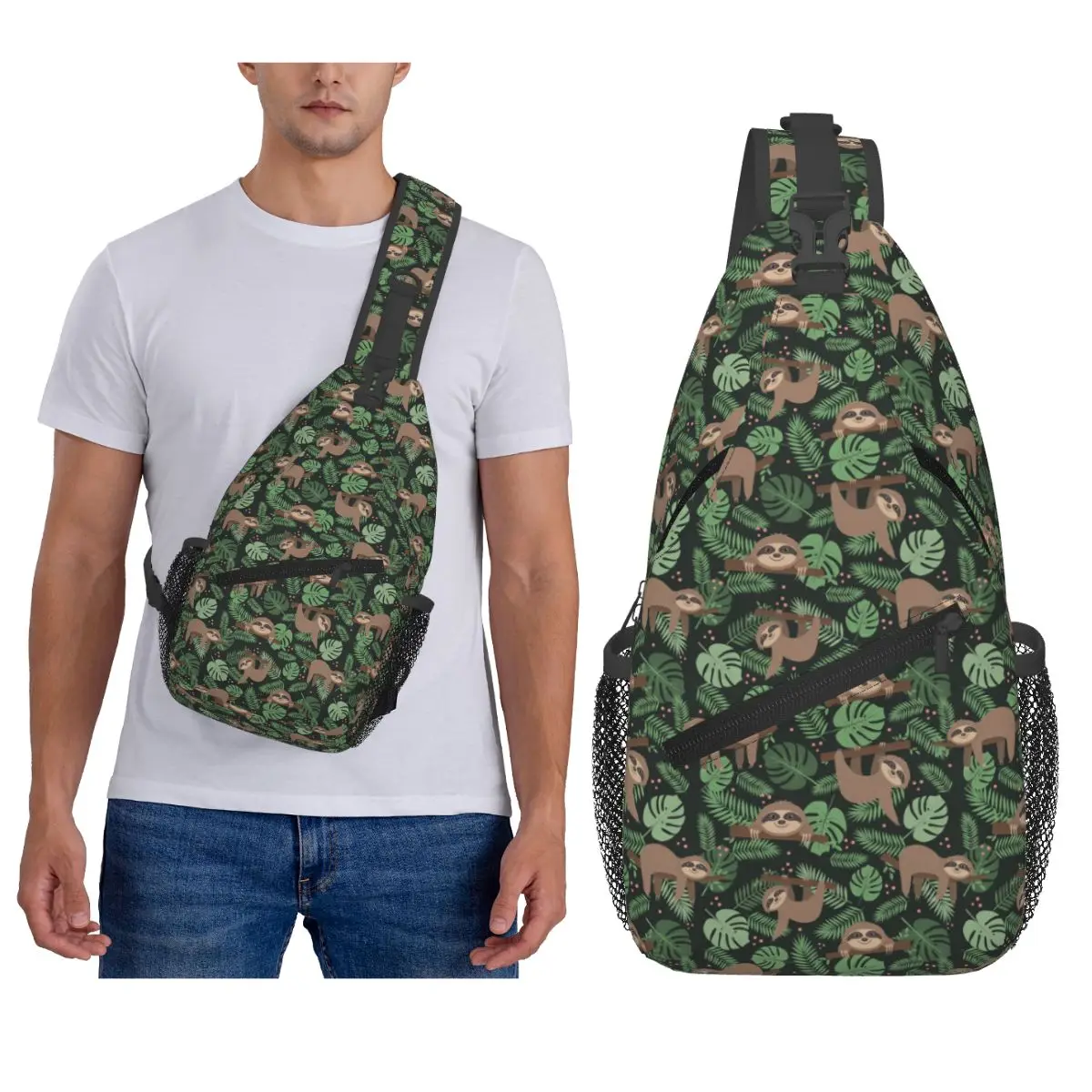 Sloths Green Leaves Chest Bag Men Sling Crossbody Backpack Chest Bag Traveling Hiking Daypack Shoulder Bag
Sloths Green Leaves Chest Bag Men Sling Crossbody Backpack Chest Bag Traveling Hiking Daypack Shoulder Bag