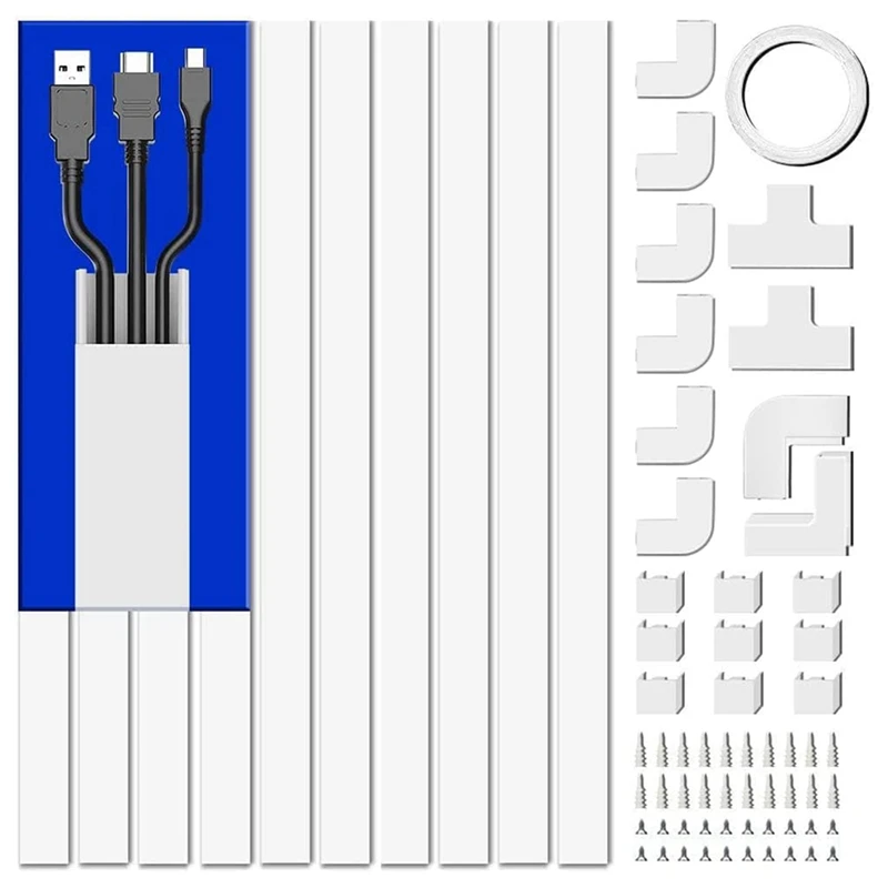 4M Electrical Cable Trunking White Cable Concealer On Wall For One Cord Cable Trunking 10Pcs L40cm
4M Electrical Cable Trunking White Cable Concealer On Wall For One Cord Cable Trunking 10Pcs L40cm