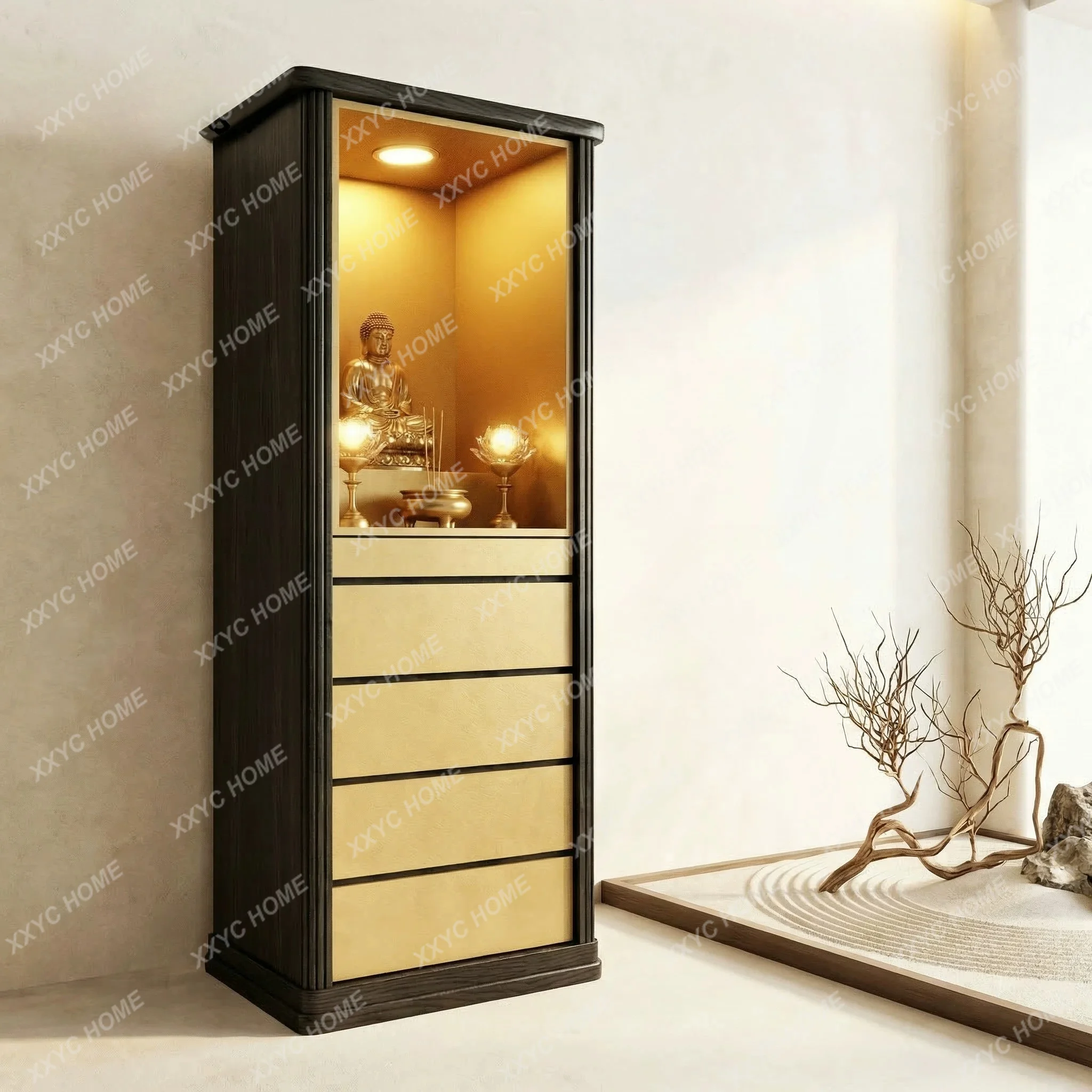New Chinese-style Buddhist shrine offering altar with door Buddhist cabinet Bodhisattva Guanyin God of Wealth offering platform
New Chinese-style Buddhist shrine offering altar with door Buddhist cabinet Bodhisattva Guanyin God of Wealth offering platform