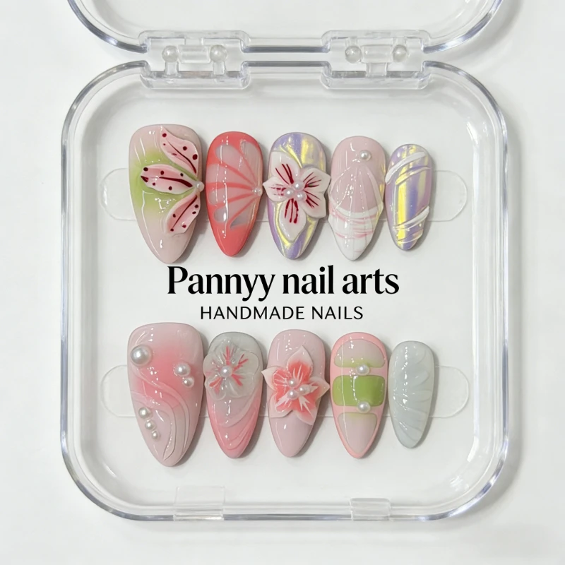 10 шт. накладных ногтей ручной работы «Миндаль» с пастельным цветочным акварельным дизайном, 3D-цветами и жемчужным декором. Романтичные накладные ногти для весны.
10 шт. накладных ногтей ручной работы «Миндаль» с пастельным цветочным акварельным дизайном, 3D-цветами и жемчужным декором. Романтичные накладные ногти для весны.