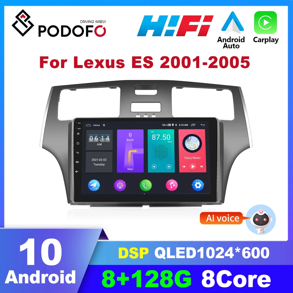 Podofo Android 2 Din Car Radio For Lexus ES 2001-2005 Multimidia Video Player Carplay Autoradio GPS Navigation Audio
Podofo Android 2 Din Car Radio For Lexus ES 2001-2005 Multimidia Video Player Carplay Autoradio GPS Navigation Audio