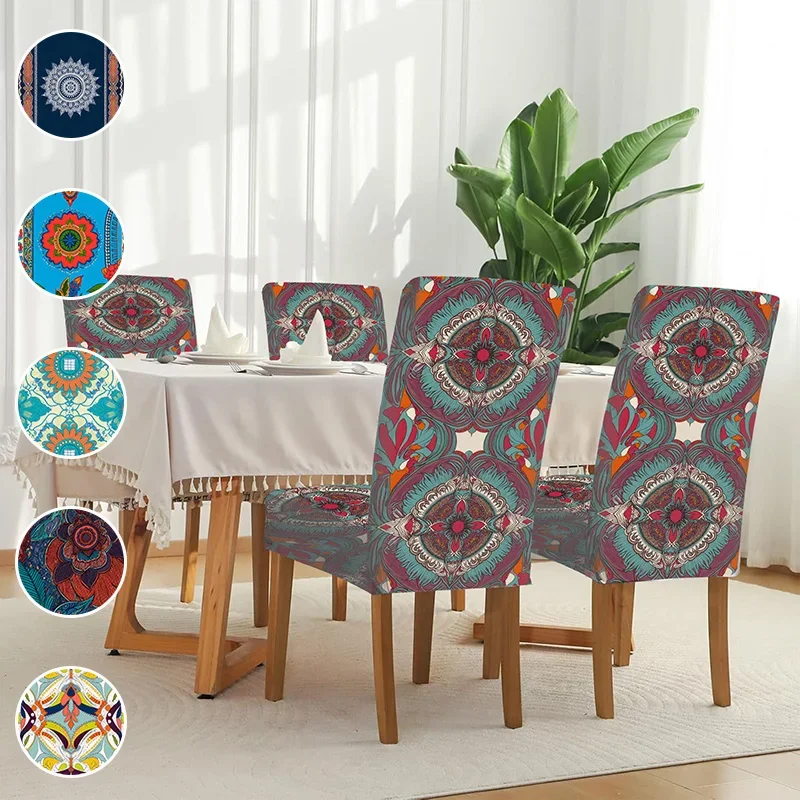 Elastic printing dining chair cover, bohemian art pattern, removable and washable household dining chair cover
Elastic printing dining chair cover, bohemian art pattern, removable and washable household dining chair cover