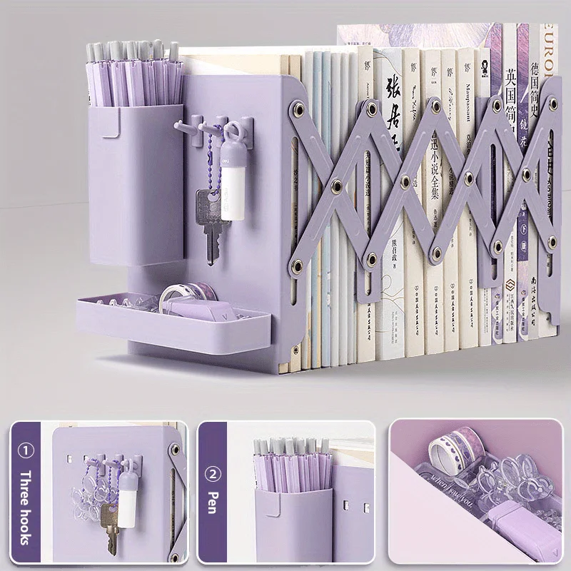 Expandable Desk Organizer & Bookshelf Set - Multifunctional Space Saving Shelf for Pens, Books, Stationery, Office Home Decor
Expandable Desk Organizer & Bookshelf Set - Multifunctional Space Saving Shelf for Pens, Books, Stationery, Office Home Decor