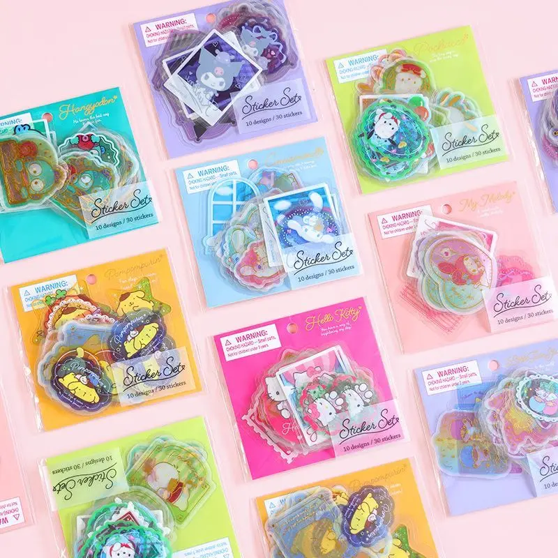 30 шт., бумажные наклейки Hello Kitty Kuromi с серной кислотой, золотая фольга, наклейки Sanrio для детей, девочек, сделай сам, канцелярские наклейки для ноутбука, телефона
30 шт., бумажные наклейки Hello Kitty Kuromi с серной кислотой, золотая фольга, наклейки Sanrio для детей, девочек, сделай сам, канцелярские наклейки для ноутбука, телефона