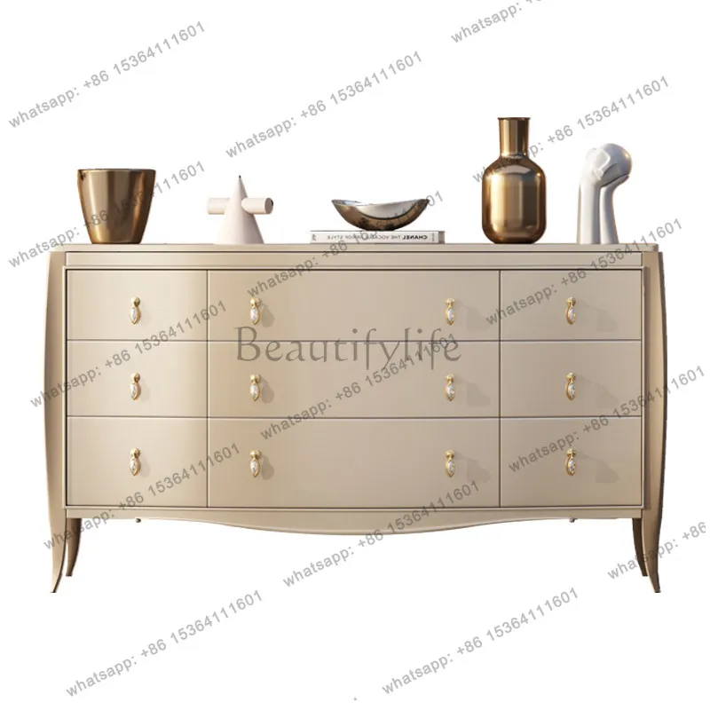 American modern simple solid wood nine chest cabinet bedroom light luxury storage cabinet
American modern simple solid wood nine chest cabinet bedroom light luxury storage cabinet