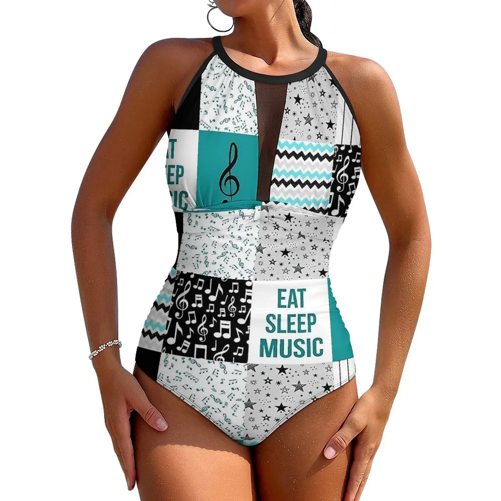 Music Note Flower Swimsuit Sexy Check Print One-Piece Swimwear Push Up Swimsuits Novelty Holiday Swim Beachwear
Music Note Flower Swimsuit Sexy Check Print One-Piece Swimwear Push Up Swimsuits Novelty Holiday Swim Beachwear