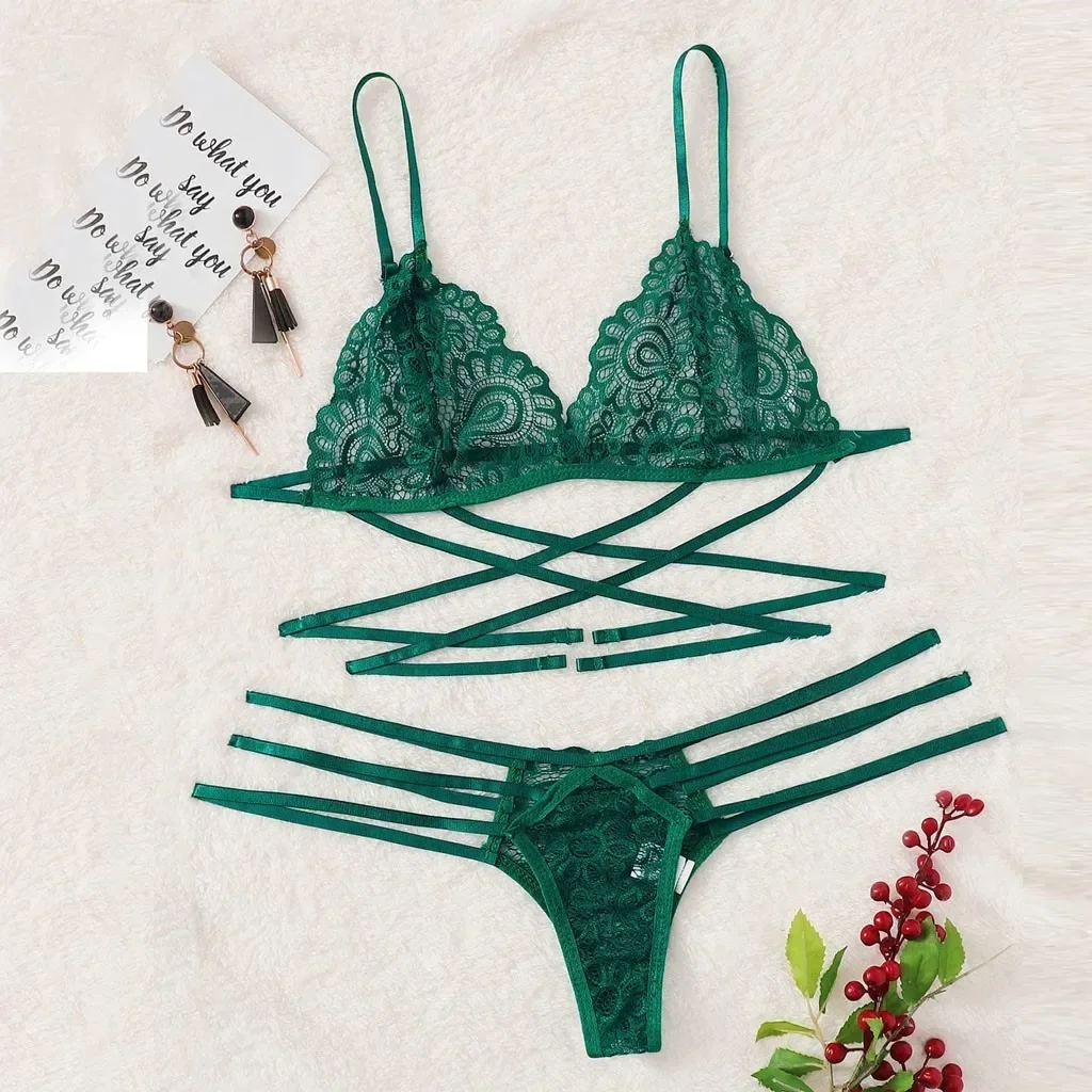 Women's lingerie sexy lingerie set women's lace thong set pajamas bandage bra sexy lingerie women's set
Women's lingerie sexy lingerie set women's lace thong set pajamas bandage bra sexy lingerie women's set