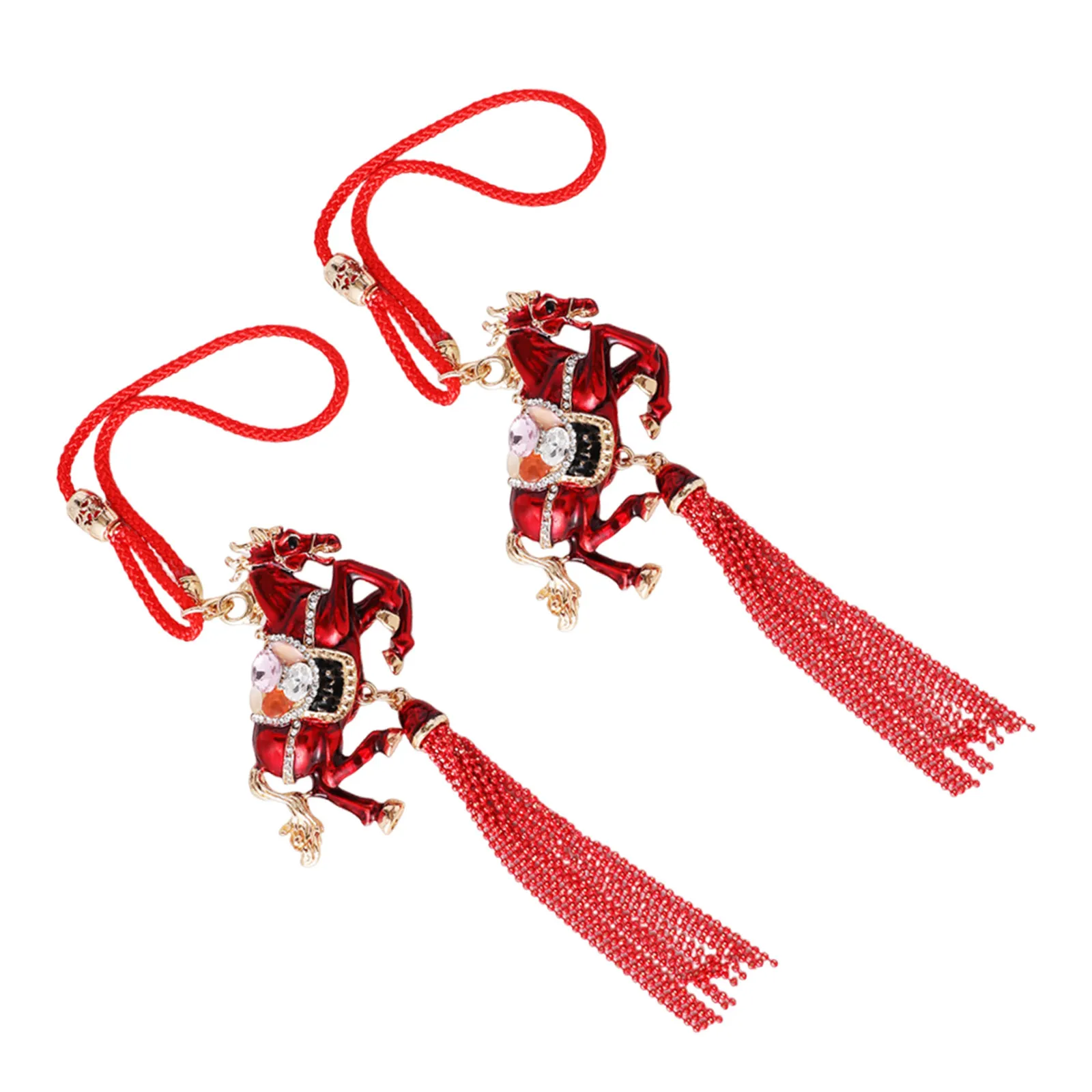2Pcs Chinese Horse Tassel Pendant for Car Interior - Year of The Horse Lucky Decoration Spring Festival Hanging Ornament Good
2Pcs Chinese Horse Tassel Pendant for Car Interior - Year of The Horse Lucky Decoration Spring Festival Hanging Ornament Good