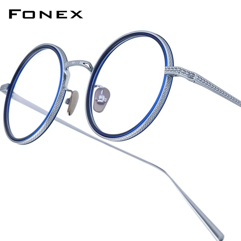 FONEX Acetate Titanium Glasses Frame Women New Brand Design Vintage Retro Round Eyeglasses Men Japanese Ultralight Eyewear N026R
FONEX Acetate Titanium Glasses Frame Women New Brand Design Vintage Retro Round Eyeglasses Men Japanese Ultralight Eyewear N026R