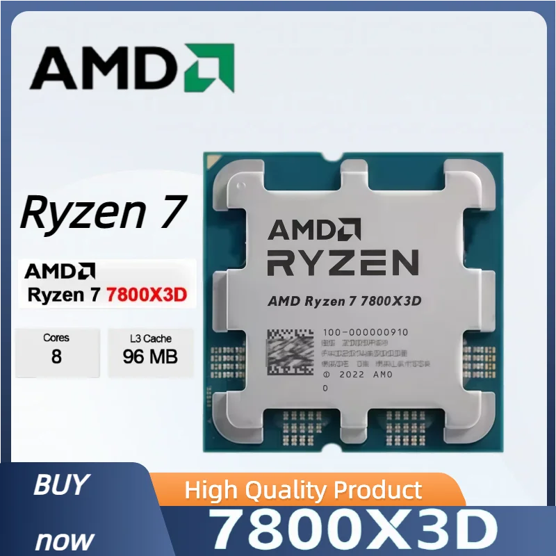 AMD CPU Ryzen 7 7800X3D New R7 7800X3D 5.0 GHz 8-Core 16-Thread 5NM 96M 100-100000910 Socket AM5 Tray Without cooler
AMD CPU Ryzen 7 7800X3D New R7 7800X3D 5.0 GHz 8-Core 16-Thread 5NM 96M 100-100000910 Socket AM5 Tray Without cooler