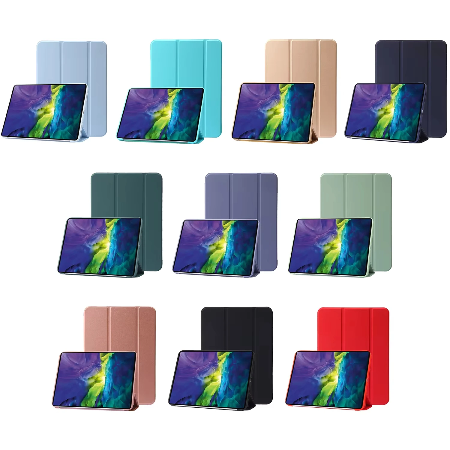 10pcs/lot Smart Case for iPad 2017 2018 Air 1 2 3 10.5 10.9 11 12.9 Silicone Cover For IPad Mini 4 5 6 10.2 7th 8th 9th
10pcs/lot Smart Case for iPad 2017 2018 Air 1 2 3 10.5 10.9 11 12.9 Silicone Cover For IPad Mini 4 5 6 10.2 7th 8th 9th