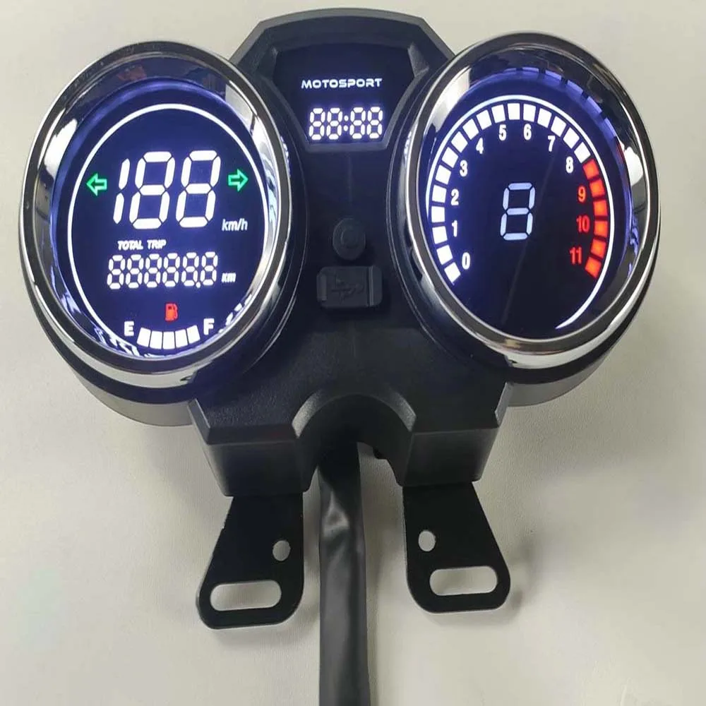 NEW Motorcycle LCD Meter Multi-function Electronic Road Code Dashboard WITH Adjustable Bracket Kilo meter Strap Clock Prince Wat
NEW Motorcycle LCD Meter Multi-function Electronic Road Code Dashboard WITH Adjustable Bracket Kilo meter Strap Clock Prince Wat