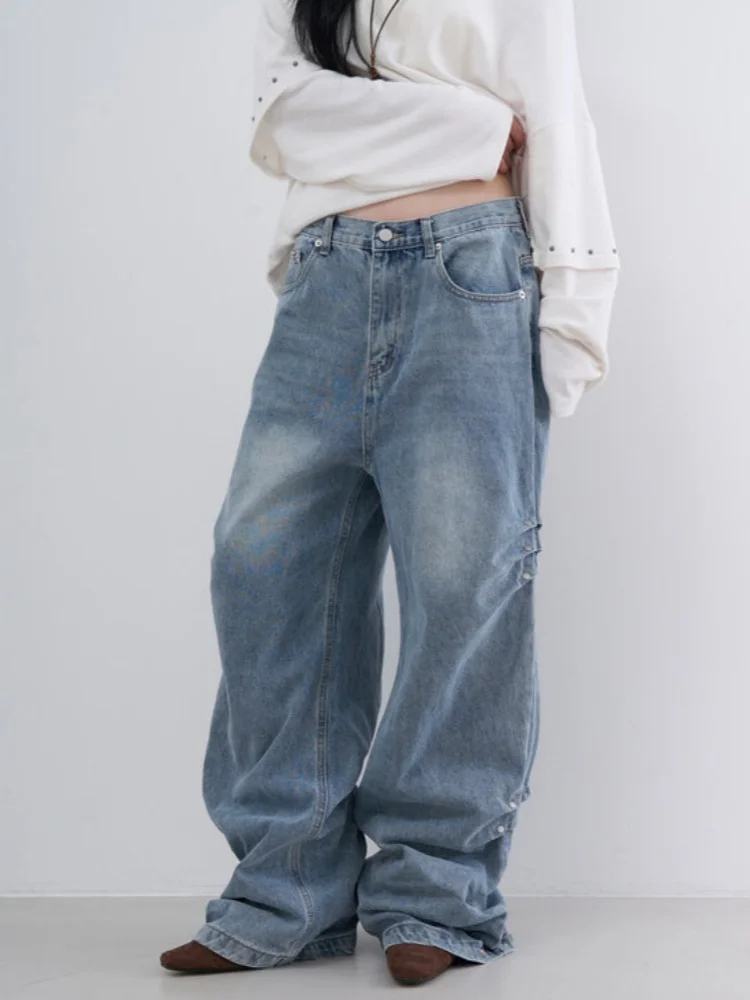 2026 Ropa Y2K Fashion Washed Blue Baggy Pleated Women's Jeans Pants For Woman Clothing Wide Leg Underwear Vintage Denim Trousers
2026 Ropa Y2K Fashion Washed Blue Baggy Pleated Women's Jeans Pants For Woman Clothing Wide Leg Underwear Vintage Denim Trousers