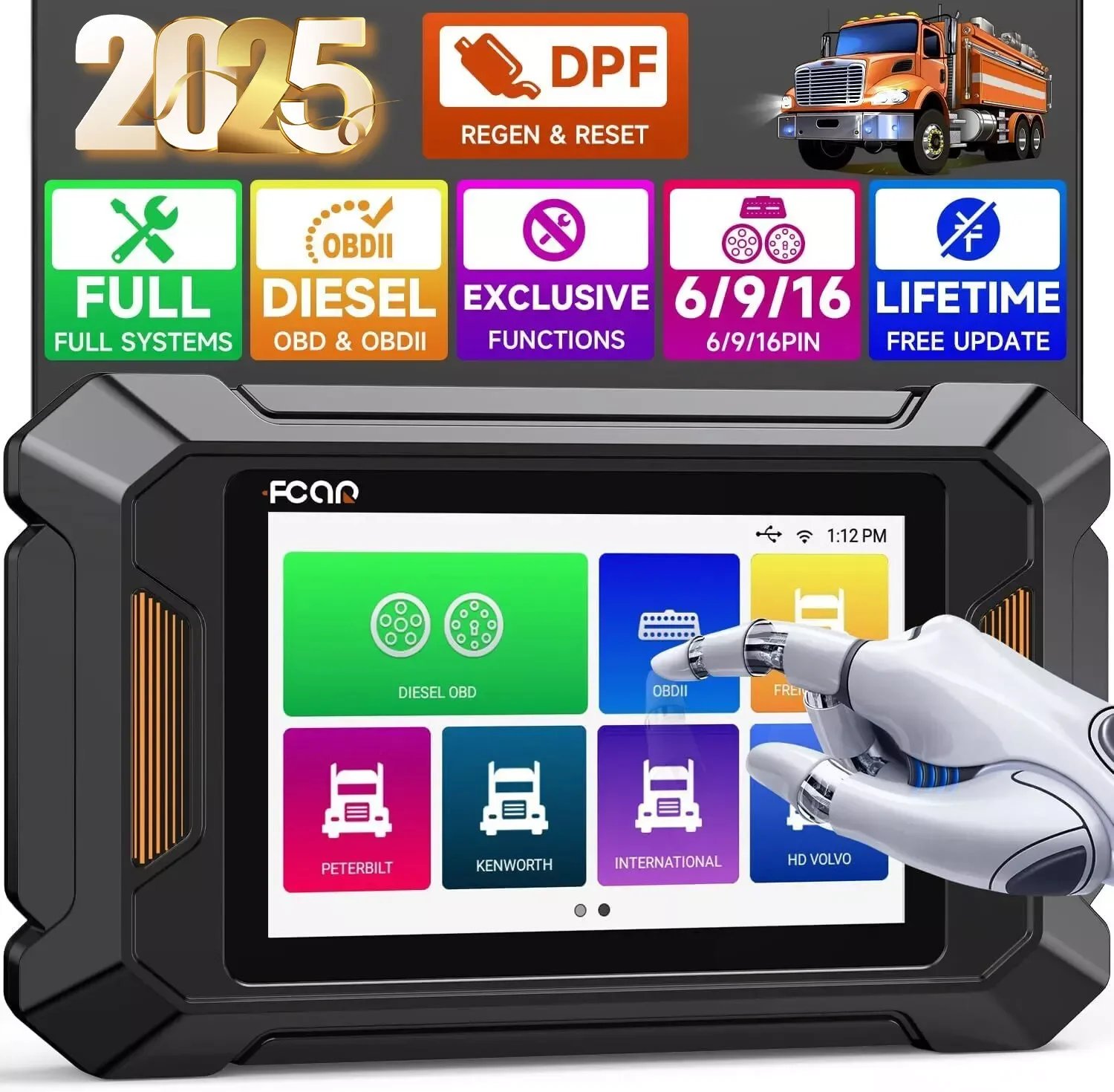 FCAR F801 Сверхмощный диагностический сканер грузовиков DPF Реген для международного сброса масла всех систем для сканера OBD Volvo Mack HD
FCAR F801 Сверхмощный диагностический сканер грузовиков DPF Реген для международного сброса масла всех систем для сканера OBD Volvo Mack HD