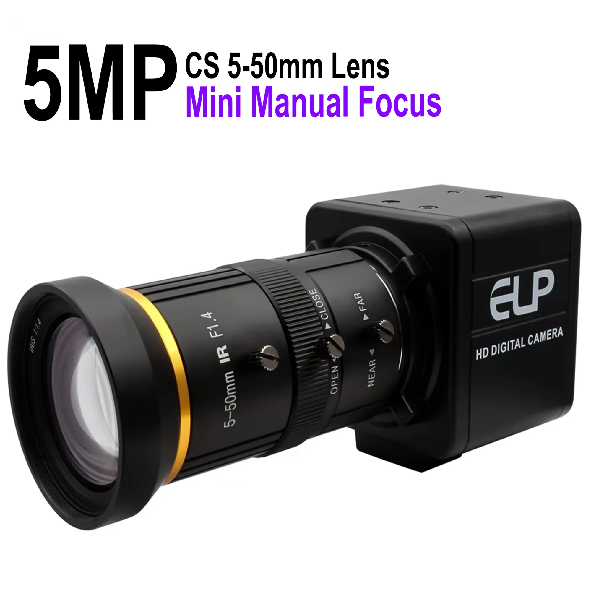 ELP 5MP 30fps Zoom USB-камера Lightburn Laser 10-кратный ручной фокус с объективом CS 5-50 мм Plug&Play для Mac/Linux/Windows/Raspberry PI
ELP 5MP 30fps Zoom USB-камера Lightburn Laser 10-кратный ручной фокус с объективом CS 5-50 мм Plug&Play для Mac/Linux/Windows/Raspberry PI