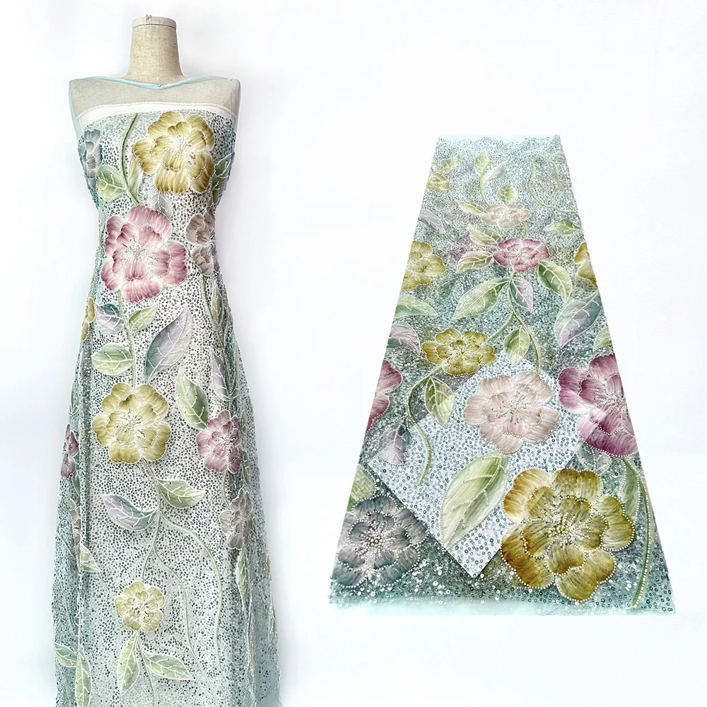 African Beaded Lace Fabric 2025 high quality Nigerian sequined embroidery beaded muslin lace fabric wedding party sewing gown
African Beaded Lace Fabric 2025 high quality Nigerian sequined embroidery beaded muslin lace fabric wedding party sewing gown