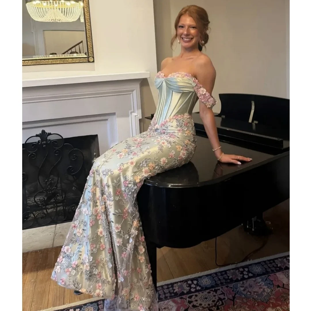 Off the Shoulder Mermaid Evening Dresses Bustier Corset Embroidery Party Dress Exquisite Prom Gown Vestidos Customized
Off the Shoulder Mermaid Evening Dresses Bustier Corset Embroidery Party Dress Exquisite Prom Gown Vestidos Customized