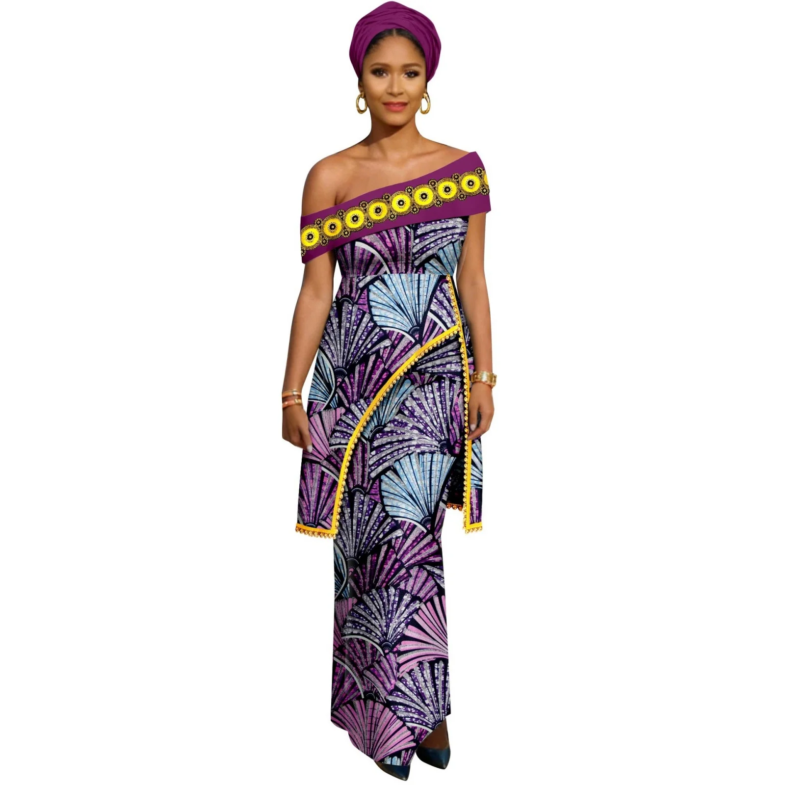 Luxury Ankara Print African Women's Skirt Set with Sloped Collar Top Maxi Skirt And Headscarf Ensemble for Wedding
Luxury Ankara Print African Women's Skirt Set with Sloped Collar Top Maxi Skirt And Headscarf Ensemble for Wedding