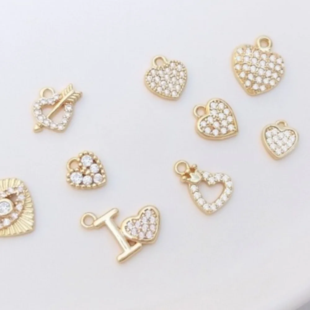 1Pcs Copper Charms 14K Gold Color Micro-inlaid Zircon Small Peach Heart Pendant Series Love Pendant DIY Bracelet Earrings Jewelr
1Pcs Copper Charms 14K Gold Color Micro-inlaid Zircon Small Peach Heart Pendant Series Love Pendant DIY Bracelet Earrings Jewelr