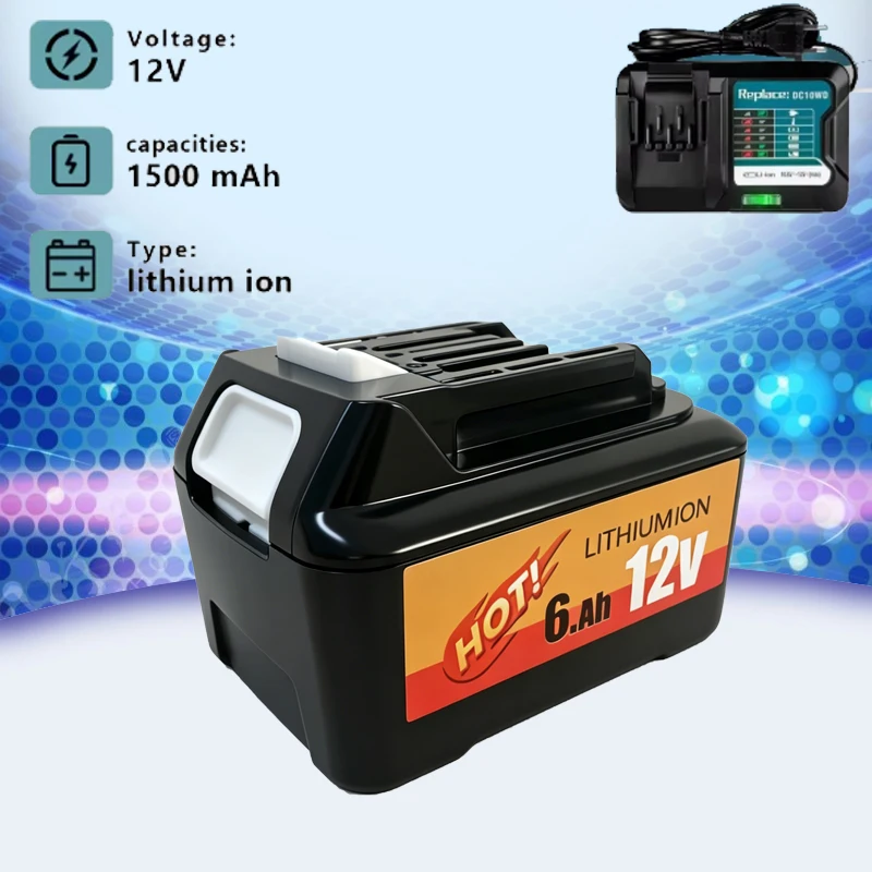 10.8V 12V 6A Rechargeable Replace Li-Ion Battery for Makita CXT 6.0Ah Slide Style BL1040 BL1040B BL1015 BL1020B BL1020 BL1016
10.8V 12V 6A Rechargeable Replace Li-Ion Battery for Makita CXT 6.0Ah Slide Style BL1040 BL1040B BL1015 BL1020B BL1020 BL1016