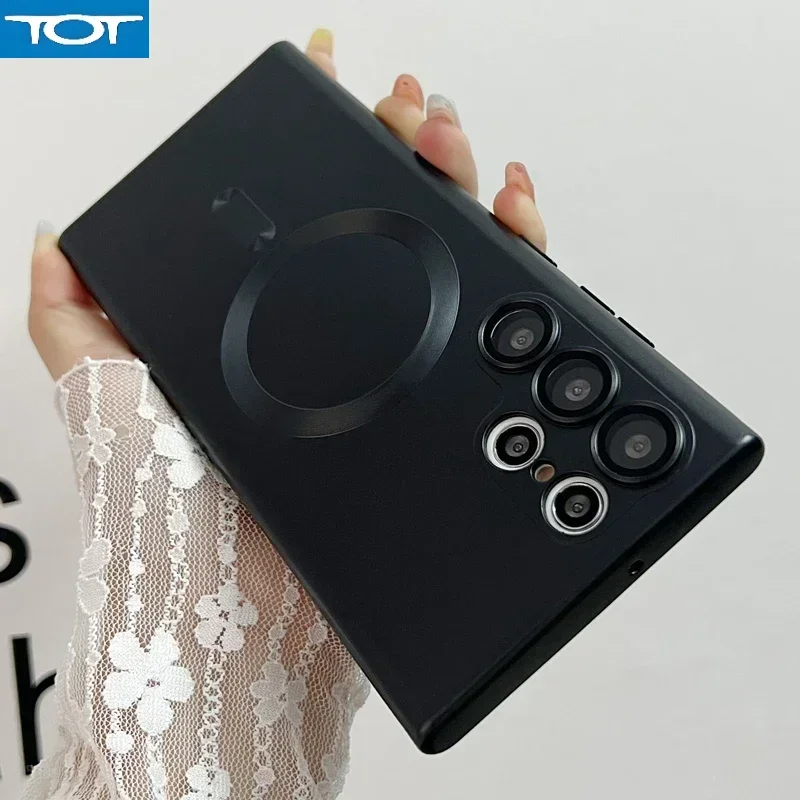 Магнитный чехол для телефона с защитой камеры для Samsung Galaxy S25 S24 S23 S21 FE S22 Ultra Plus для Magsafe, мягкая задняя крышка из ТПУ
Магнитный чехол для телефона с защитой камеры для Samsung Galaxy S25 S24 S23 S21 FE S22 Ultra Plus для Magsafe, мягкая задняя крышка из ТПУ