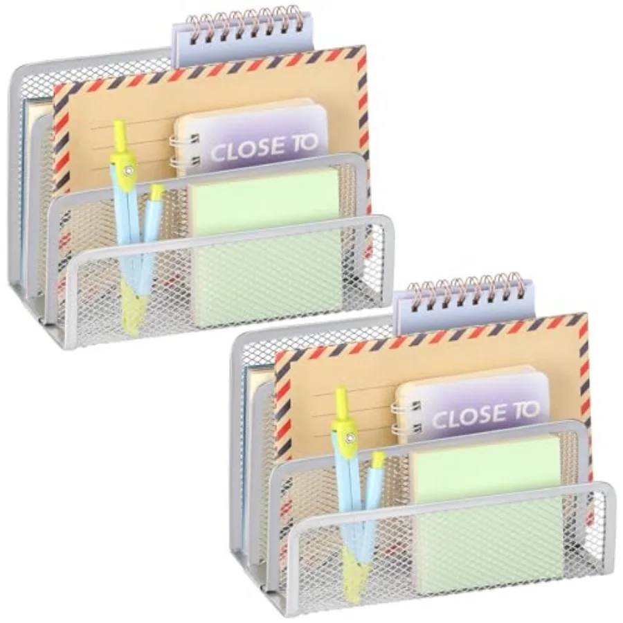 2 Pieces Desk Mail Organizer Metal Mesh Small File Holders Letter Organizer Bill/Document/Filing/Folders/Paper Organizer for De
2 Pieces Desk Mail Organizer Metal Mesh Small File Holders Letter Organizer Bill/Document/Filing/Folders/Paper Organizer for De