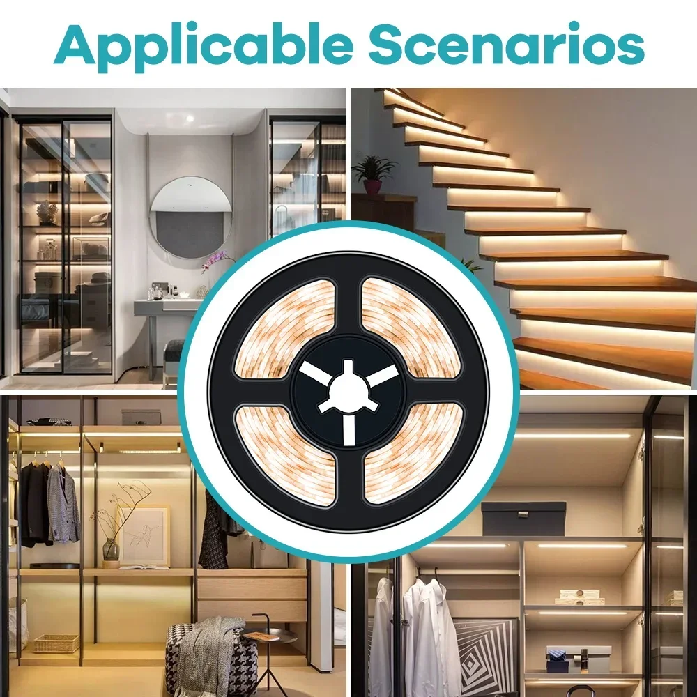 LED Under Cabinet Light Strip USB Kitchen Wardrobe Closet Lamp Bar 5V Stairs Bedside Pantry Night Lighting Tape Paste Cuttable
LED Under Cabinet Light Strip USB Kitchen Wardrobe Closet Lamp Bar 5V Stairs Bedside Pantry Night Lighting Tape Paste Cuttable