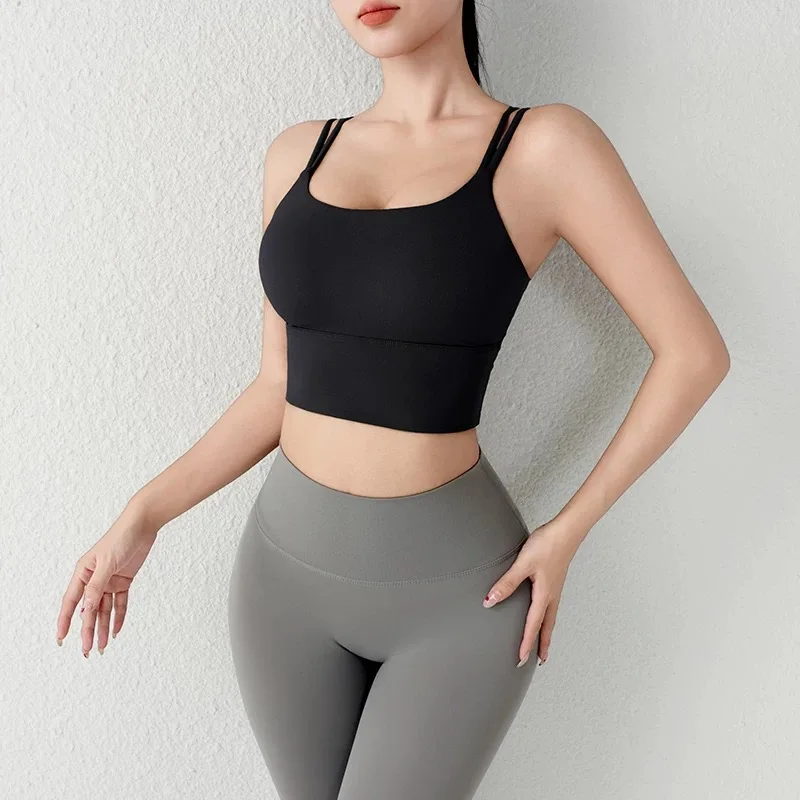 High Strength Shockproof Sports Bra for Women Integrated Cup Suspender Yoga Underwear Beautiful Back Gathering Design 
High Strength Shockproof Sports Bra for Women Integrated Cup Suspender Yoga Underwear Beautiful Back Gathering Design
