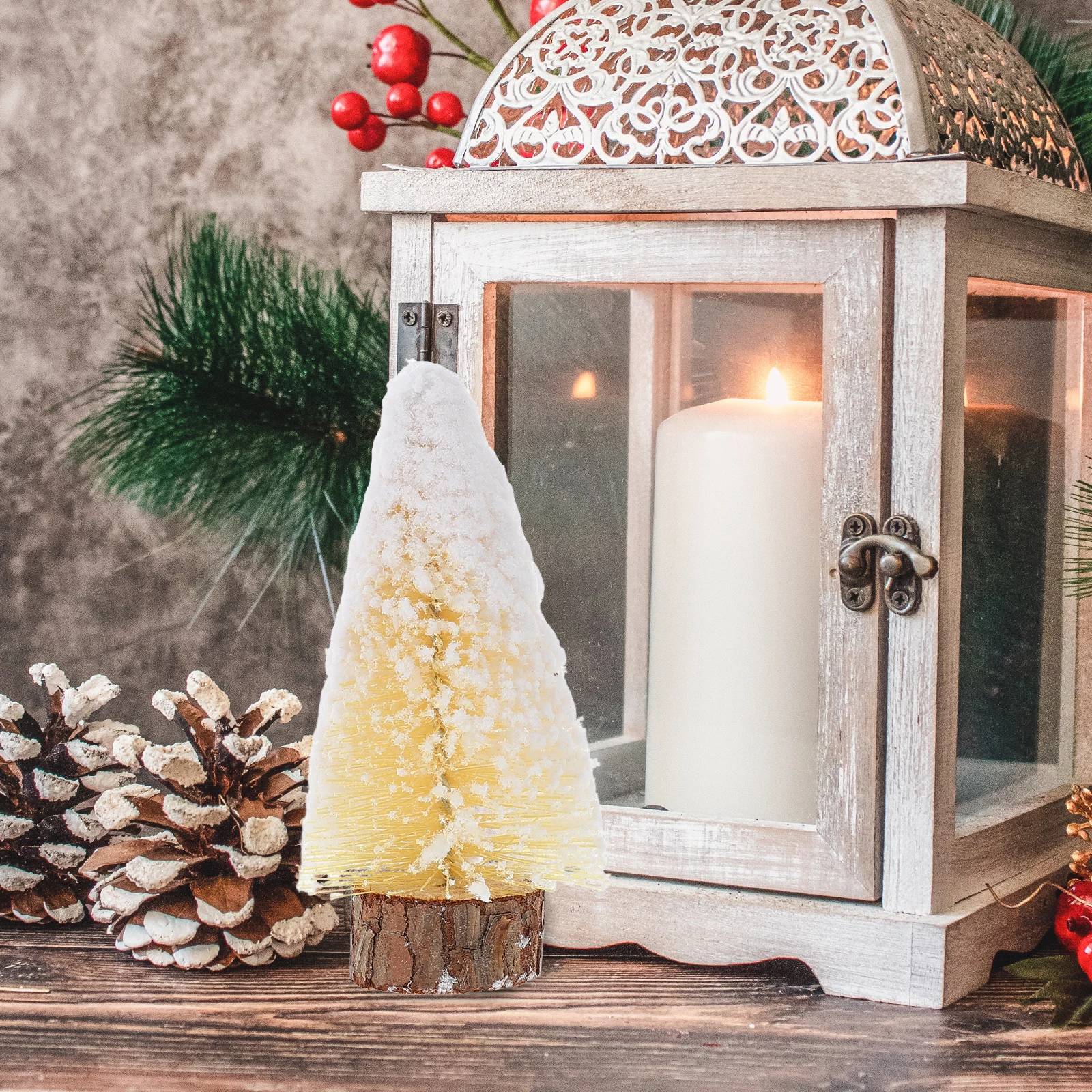 Mini Christmas Trees Realistic Snow Frosted Pine Needles Home Decor Holiday Small Hinged Wood Base Tabletop Xmas Party
Mini Christmas Trees Realistic Snow Frosted Pine Needles Home Decor Holiday Small Hinged Wood Base Tabletop Xmas Party