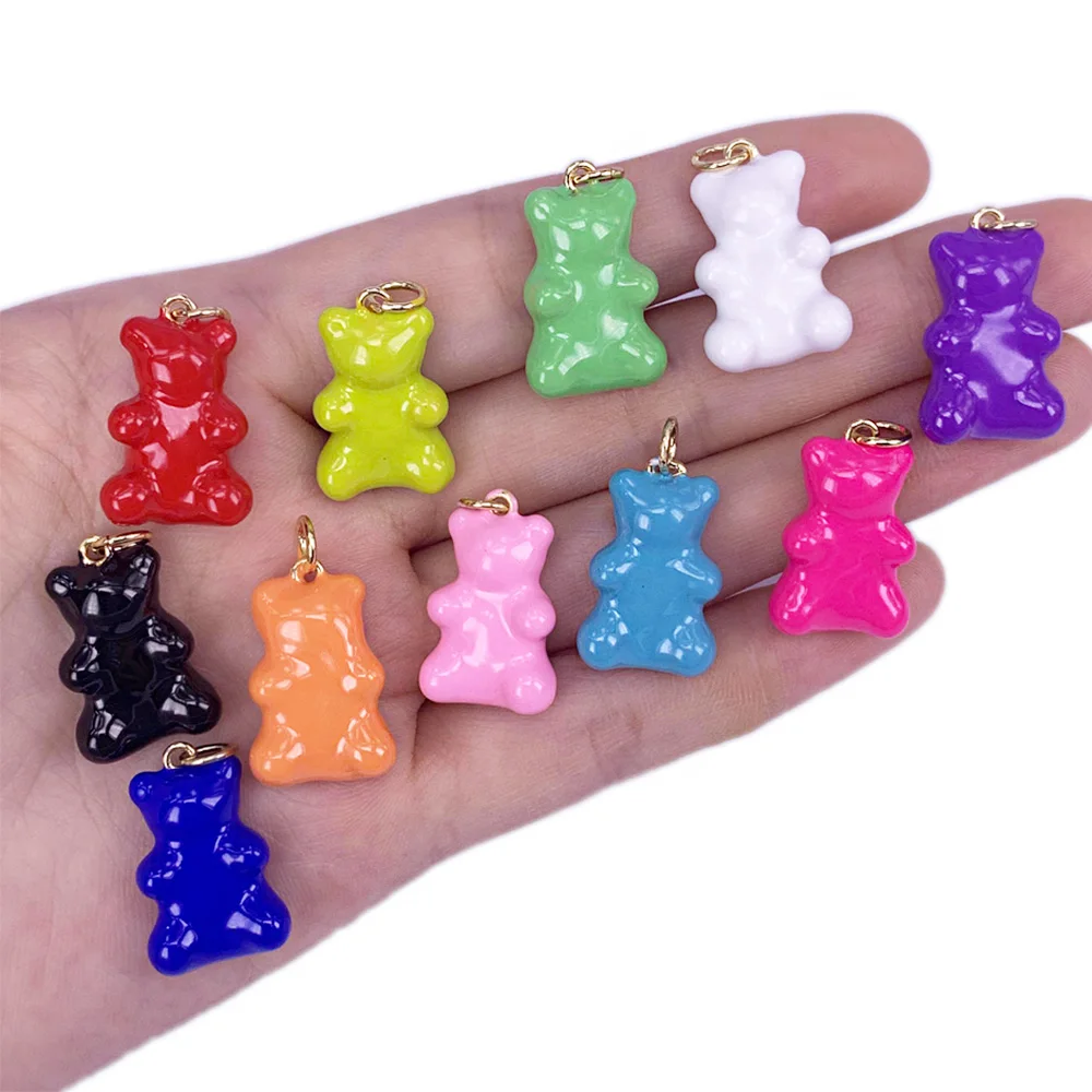 Fashion Sweet Colorful Cute Candy Teddy Bear Charms Pendant Enamel Necklace Keychian Accessories For Women Girls Jewelry Making
Fashion Sweet Colorful Cute Candy Teddy Bear Charms Pendant Enamel Necklace Keychian Accessories For Women Girls Jewelry Making