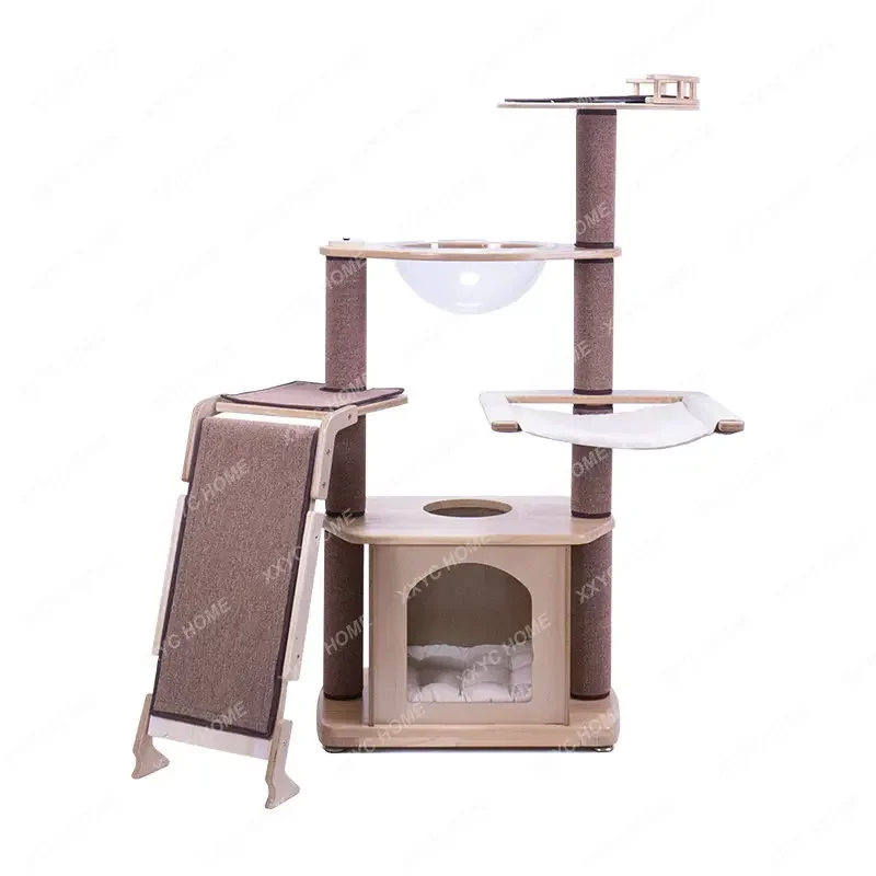 Large Cat Climbing Frame Solid Wood Cat Nest Scratch Board Scratching Pole Villa Toy Space Bowl Cat Ladder Big
Large Cat Climbing Frame Solid Wood Cat Nest Scratch Board Scratching Pole Villa Toy Space Bowl Cat Ladder Big