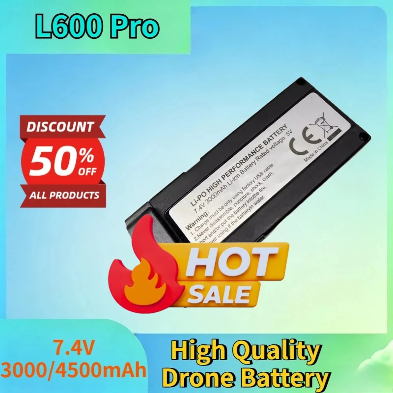L600 Pro 7.4V 3000/4500mAh Lithium-polymer Rechargeable Battery for LYZRC L600 Pro Max High Quality Drone Replacement Battery
L600 Pro 7.4V 3000/4500mAh Lithium-polymer Rechargeable Battery for LYZRC L600 Pro Max High Quality Drone Replacement Battery