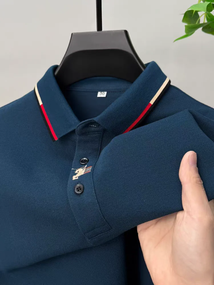 100% pure cotton luxury brand long sleeve men's polo shirt autumn fashion pony exquisite embroidery golf top casual Paul T-shirt
100% pure cotton luxury brand long sleeve men's polo shirt autumn fashion pony exquisite embroidery golf top casual Paul T-shirt