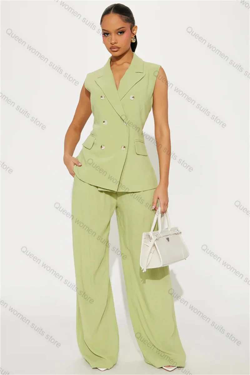 Green Women Suit Pants Set 2 Piece Vest+Trousers Business Formal Office Lady Jacket Wedding Tuxedo Coat Customized Cotton Outfit
Green Women Suit Pants Set 2 Piece Vest+Trousers Business Formal Office Lady Jacket Wedding Tuxedo Coat Customized Cotton Outfit