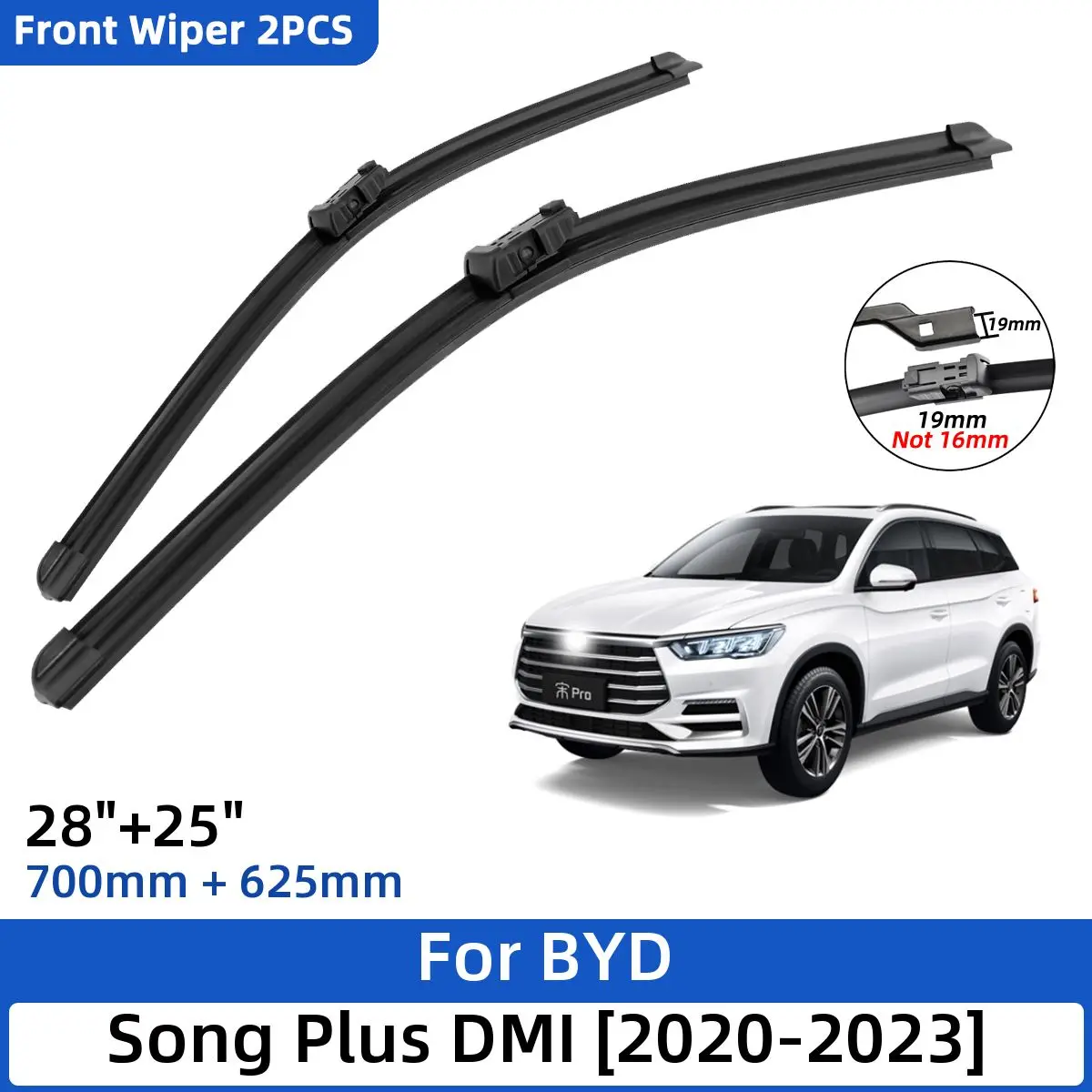 2PCS For BYD Song Plus DM-i DM DMI 2020-2023 28"+25" Front Wiper Blades Windshield Windscreen Window Cutter Accessories
2PCS For BYD Song Plus DM-i DM DMI 2020-2023 28"+25" Front Wiper Blades Windshield Windscreen Window Cutter Accessories