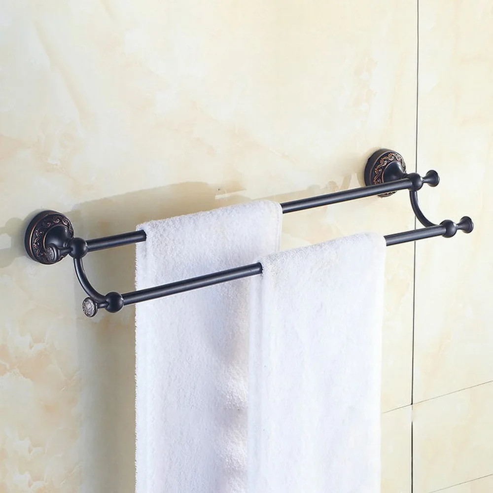 Настенный Черный латунный держатель для полотенец с масляным покрытием в античном стиле для ванной комнаты, двойной держатель для полотенец, аксессуары для ванной комнаты mba462
Настенный Черный латунный держатель для полотенец с масляным покрытием в античном стиле для ванной комнаты, двойной держатель для полотенец, аксессуары для ванной комнаты mba462