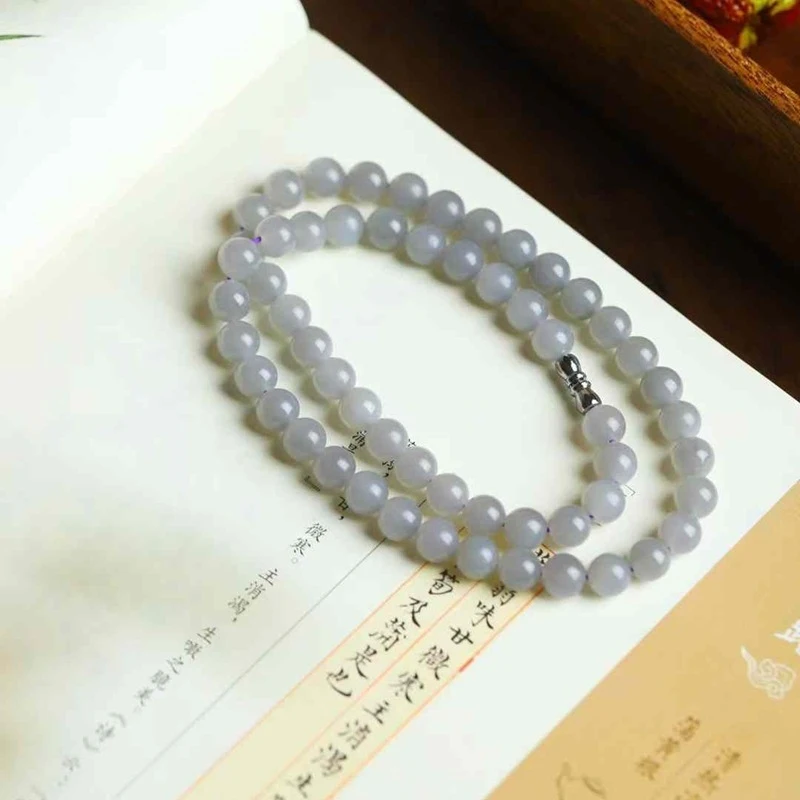 Натуральный хотанский нефрит, материал из Цинхая, винтажный стиль, ожерелье из гладких бусин из дымчато-фиолетового жадеита.
Натуральный хотанский нефрит, материал из Цинхая, винтажный стиль, ожерелье из гладких бусин из дымчато-фиолетового жадеита.